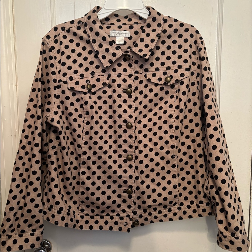 Christopher & Banks Polka Dot Jacket